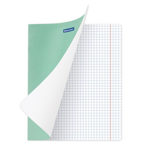 Тетради 18 л. КОМПЛЕКТ 20 шт. BRAUBERG «КЛАССИКА NEW», клетка, обложка картон, ЗЕЛЕНАЯ