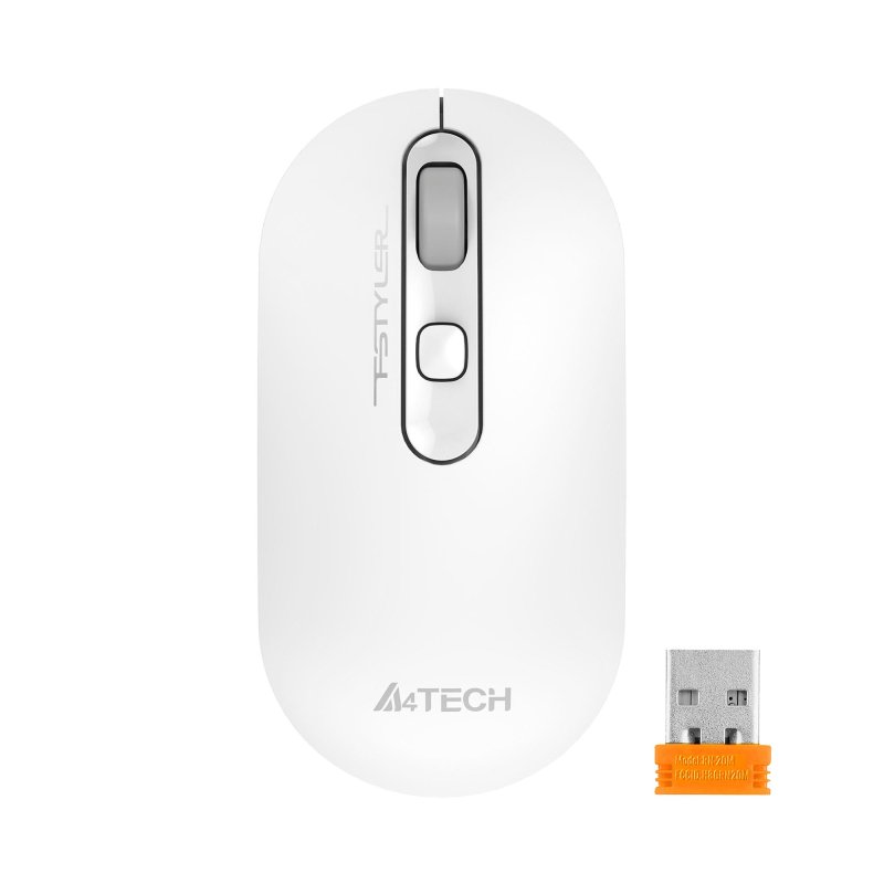 Мышь компьютерная A4Tech Fstyler FG20S белый/серый 2000dpi/WLS/3but