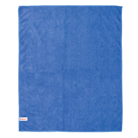 превью Тряпка для мытья пола ЛАЙМА, плотная микрофибра, 70×80 см, синяя
