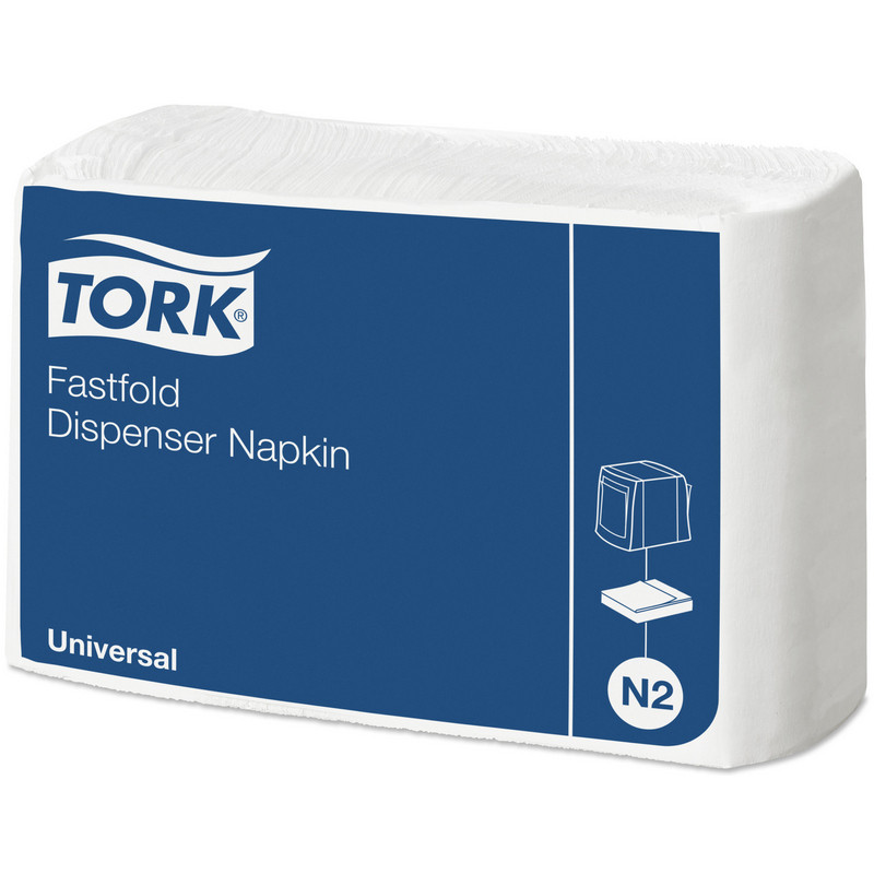 Салфетки бумажные для диспенсера Tork №2 1-слойные 25×30 см белые (300 штук в пачке, 36 пачек в упаковке)