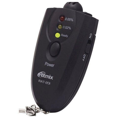 превью Алкотестер персональный RITMIX RAT-201, 0-1 промилле, индикация, питание 2хААА