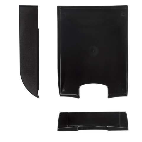 Лоток горизонтальный для бумаг BRAUBERG «Office style», 320×245×65 мм, черный, 237286
