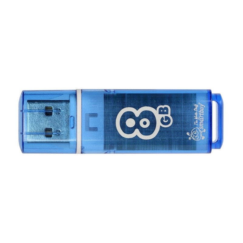 Флеш-память SmartBuy Glossy series 8Gb USB 2.0 голубая