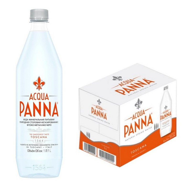 превью Вода минеральная Acqua Panna негазированная 1 л (12 штук в упаковке)