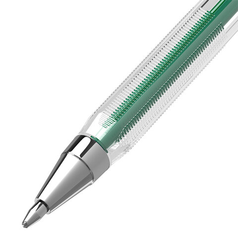 Ручка шариковая BRAUBERG «M-500 CLASSIC», ЗЕЛЕНАЯ, корпус прозрачный, узел 0.7 мм, линия письма 0.35 мм