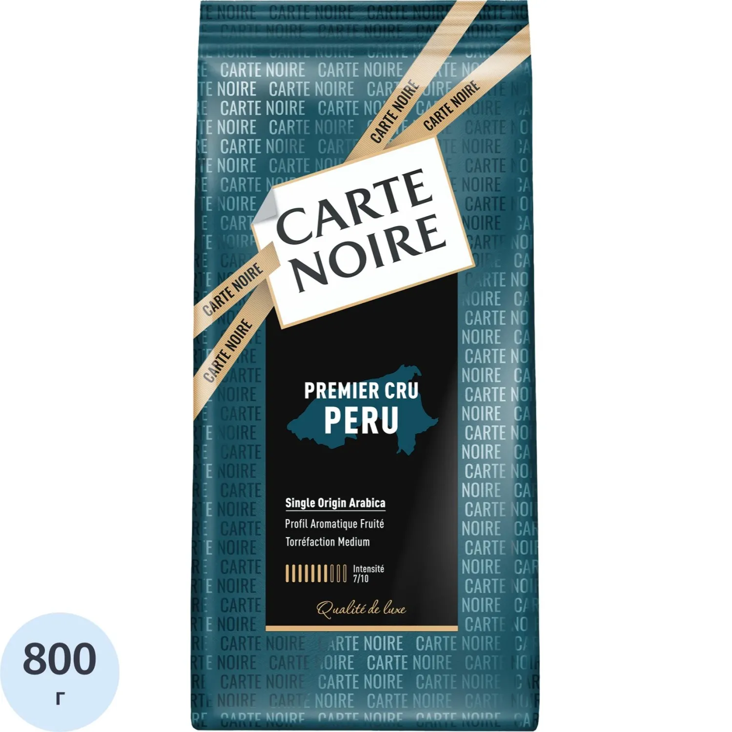 превью Кофе в зёрнах свежая обжарка Carte Noire Premier Cru Peru 100% арабика 800 г (вакуумная упаковка)