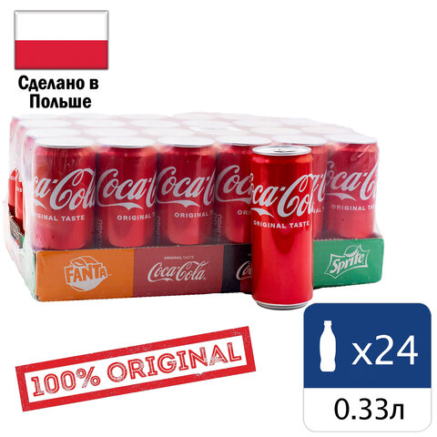 превью Напиток газированный COCA-COLA Original 0.33 л, жестяная банка