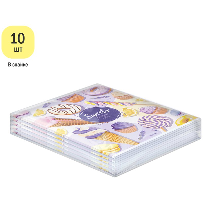 Тетрадь 48л., А5, клетка ArtSpace «Рисунки. Bright sweets», эконом