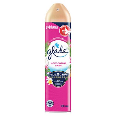 Освежитель воздуха аэрозольный 300 мл, GLADE «Кокосовый Бали»