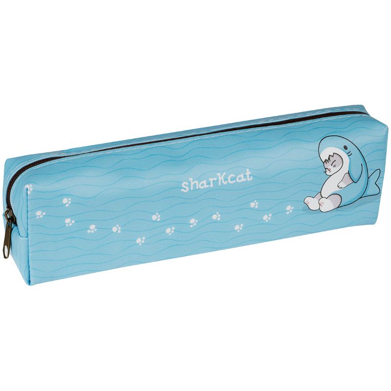 превью Пенал мягкий 200×55×40 MESHU «SharKcat», искусственная кожа