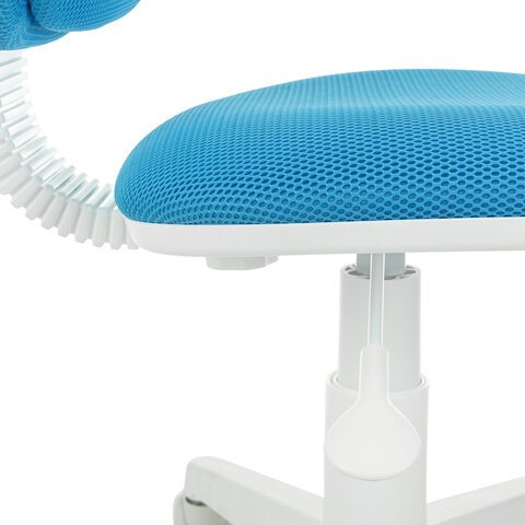 Кресло детское BRABIX «Joy MG-204W»без подлокотниковпластик белыйткань TWголубое533012