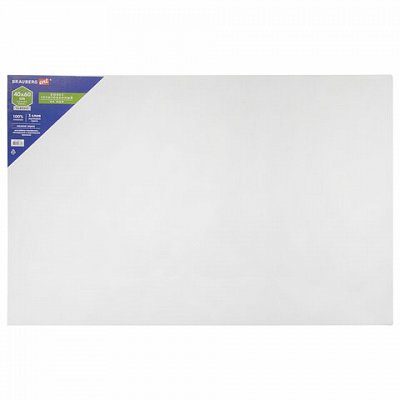 Холст на картоне (МДФ), 40×60 см, грунтованный, хлопок, мелкое зерно, BRAUBERG ART CLASSIC