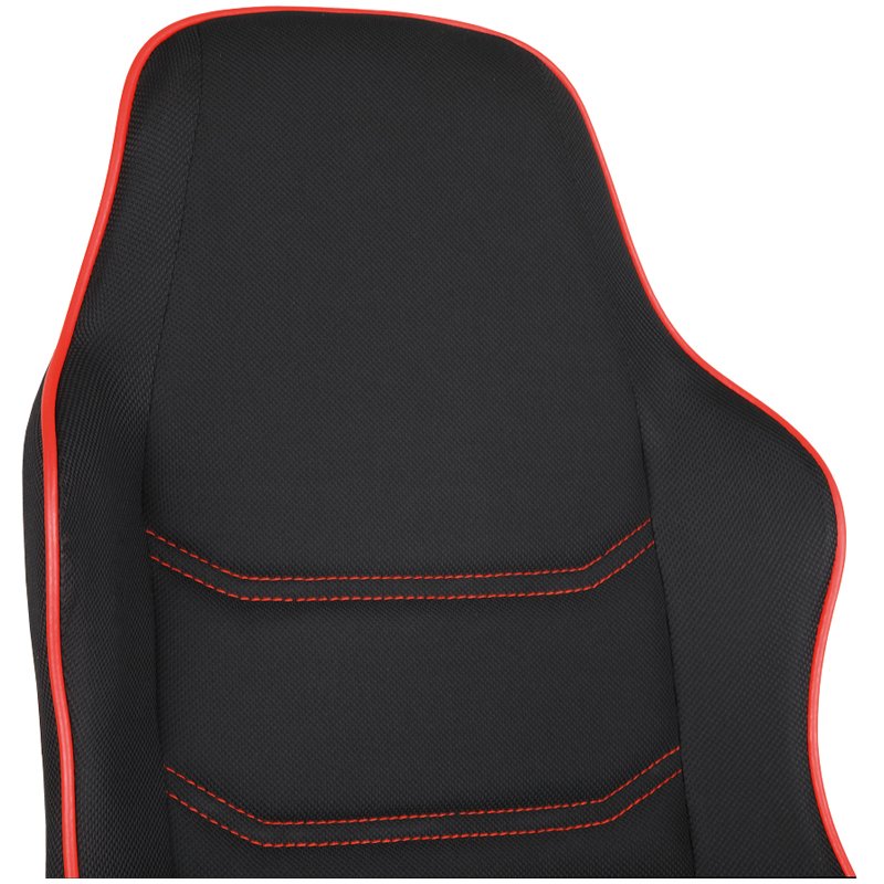 Кресло игровое Helmi HL-S09 «Red line», ткань черная/красная