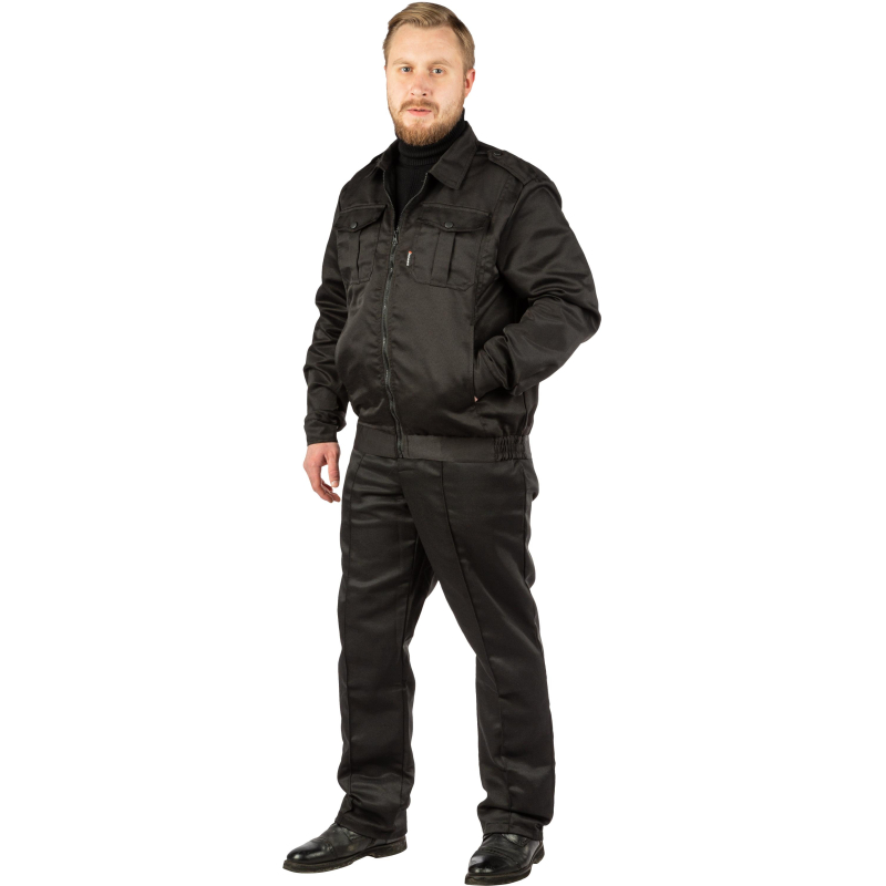 Костюм охранника К-м Альфа черн. (р.60-62)/170-176