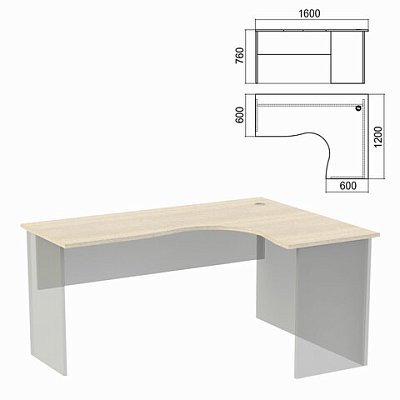 Стол компактный ЧАСТЬ 1 «Арго»1600×1200х760 ммправыйясень шимо