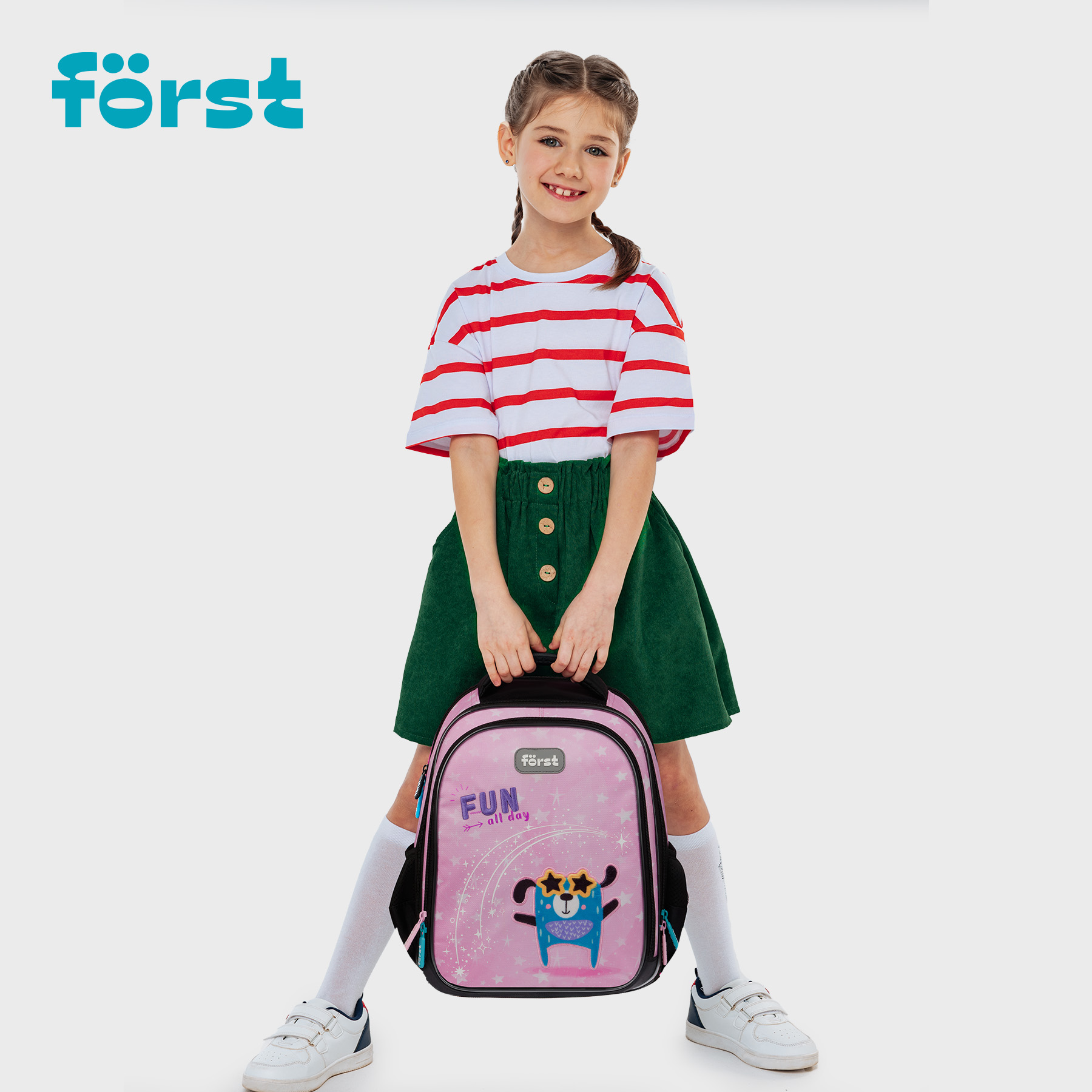 Рюкзак Först F-Cloud «FUN» 37×28.5×16.5см, 3 отделения, 3 кармана, анатомическая спинка