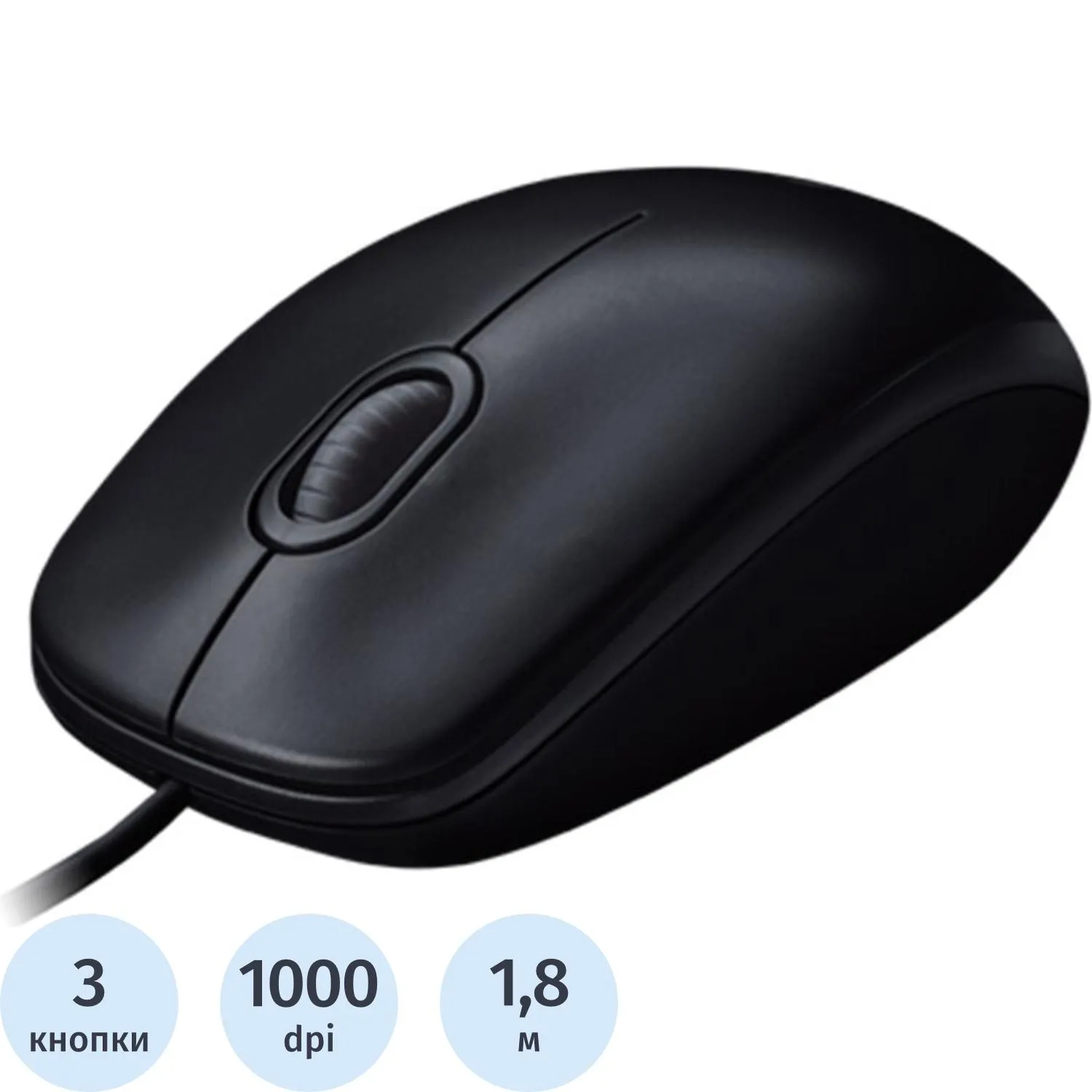 превью Мышь проводная Logitech M100 чёрная (910-005006)