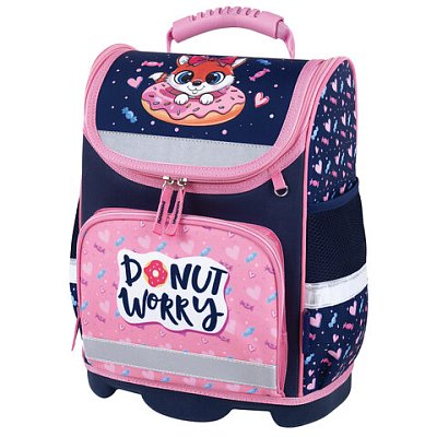 Ранец ЮНЛАНДИЯ WISE, 1 отделение, 3 кармана, устойчивое дно, «Donut worry», 37×29×15 см