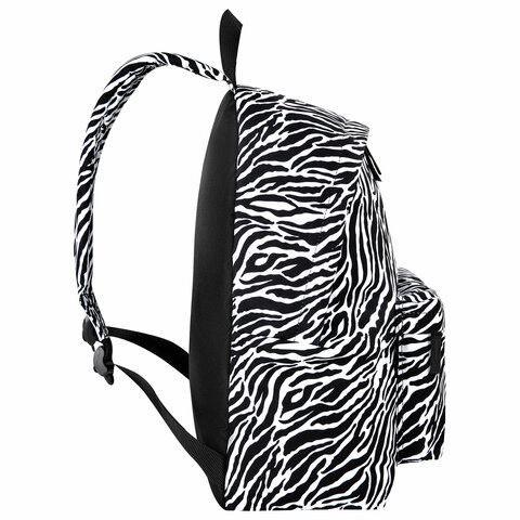 Рюкзак BRAUBERG универсальный, сити-формат, «Zebra», 20 литров, 41×32х14 см