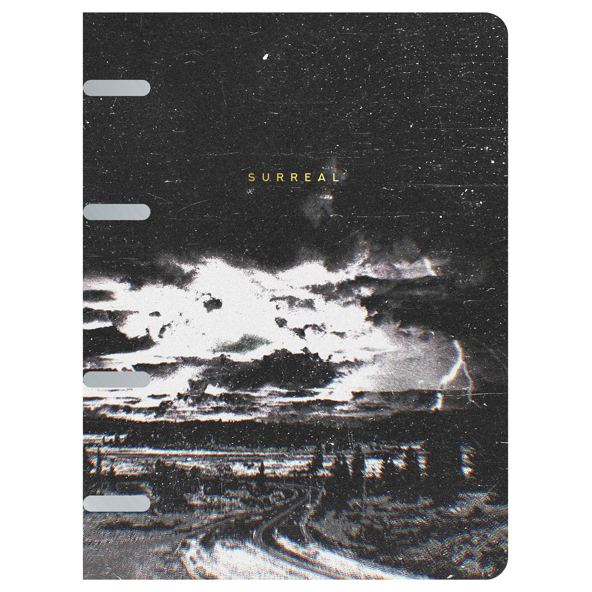превью Тетрадь на кольцах А5, 80л. ЛАЙТ, кожзам, Greenwich Line «Surreal», тон. блок