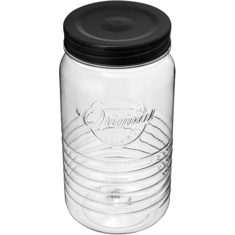 Банка круглая с эмбоссингом original 1.3л (черный)