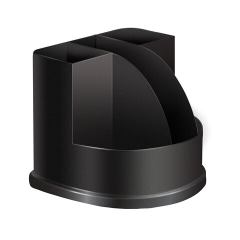 превью Подставка-органайзер BRAUBERG «ULTRA», 132×122х108 мм, 5 отделений, черная