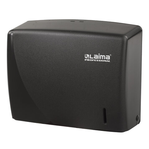 превью Диспенсер для полотенец LAIMA PROFESSIONAL ORIGINAL (Система H2), Interfold, черный, ABS-пластик, 605760