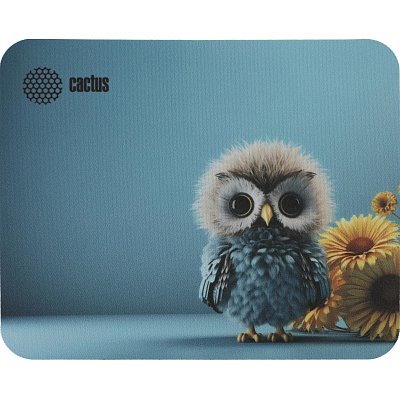 Коврик для мыши Cactus Owl blueрисунок 220×180x2мм CS-MP-P07XS/CS-MPC-P07XS