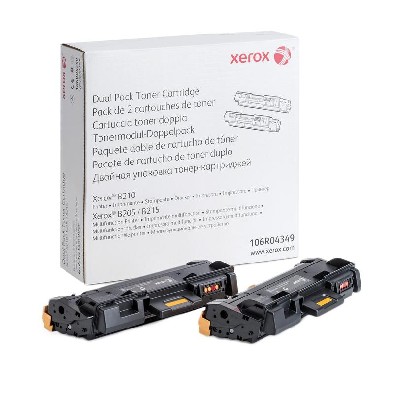 Тонер-картридж Xerox 106R04349 черный оригинальный (двойная упаковка)