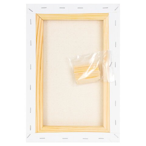 Холст на подрамнике BRAUBERG ART DEBUT, 20×30см, 280 г/м2, грунт, 100% хлопок, мелкое зерно