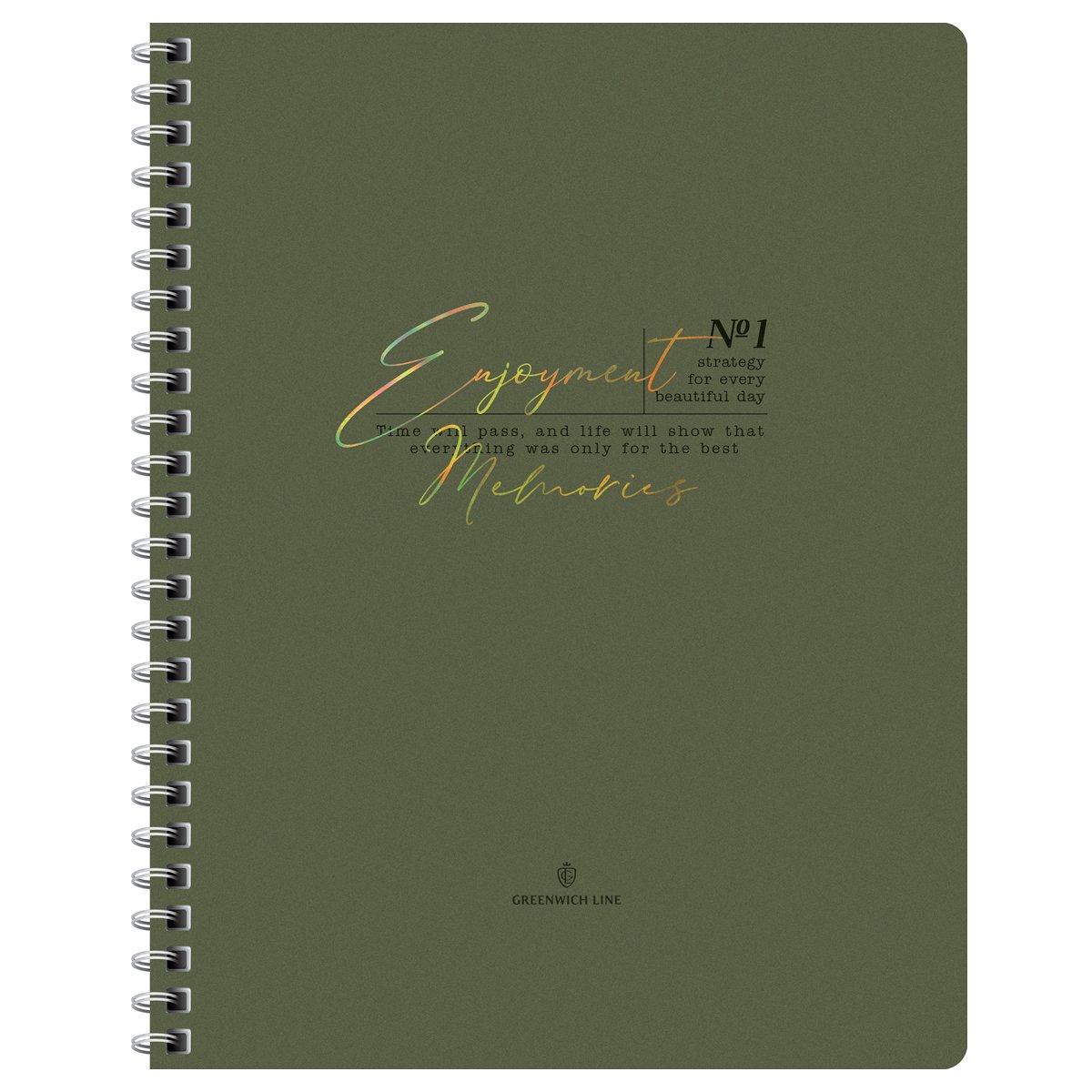 превью Тетрадь 80л., А5, клетка на гребне GreenwichLine «Moderate», матовая ламинация, тиснение фольгой, 80г/м2