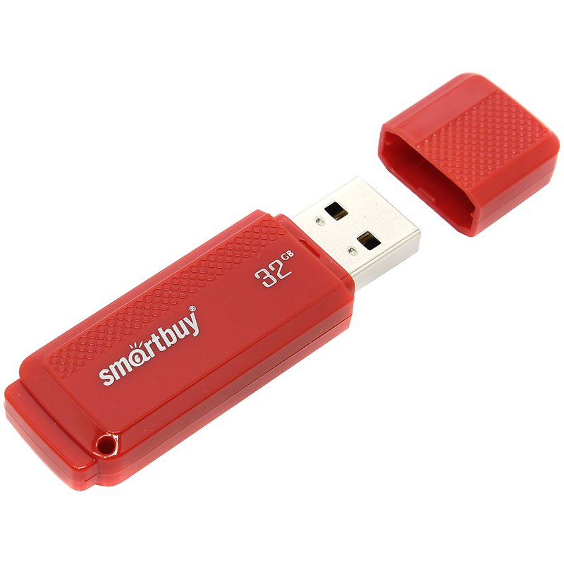 Флэш-диск 32 GB, SMARTBUY Dock, USB 2.0, красный