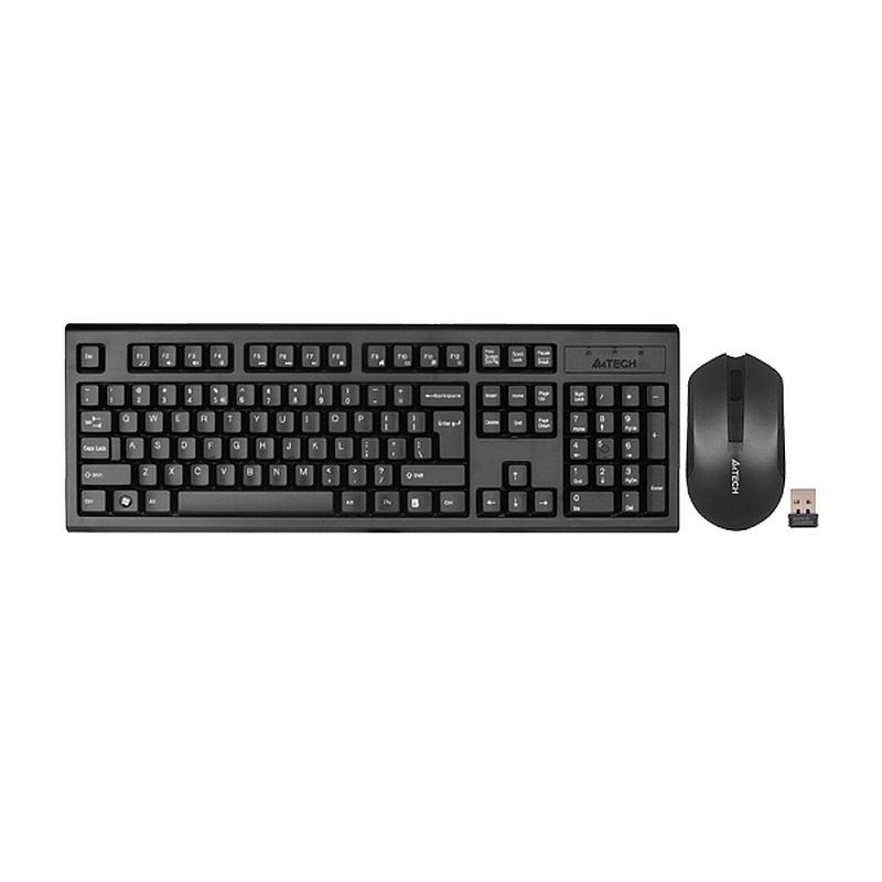 Набор клавиатура+мышь A4Tech 3000NS клав:чер мышь:чер/USB/WLS/Multimedia