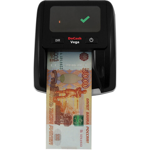 Детектор банкнот DOCASH VEGA, автоматический, ИК, МАГНИТНАЯ, АНТИСТОКС детекция, АКБ
