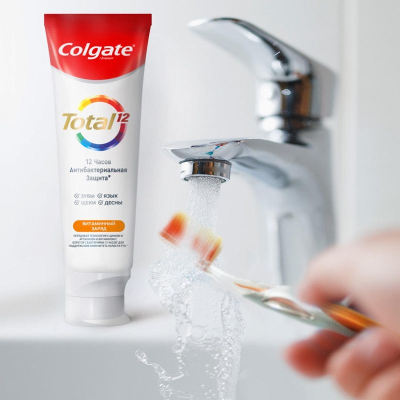 Зубная паста Colgate Total 12 Витаминный заряд антибактериальная 100 мл