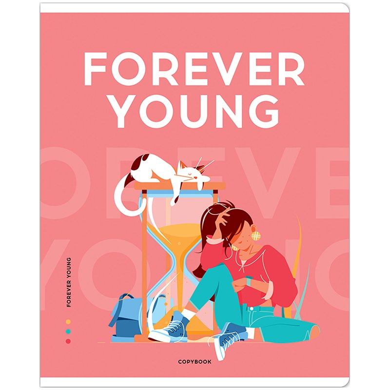 Тетрадь 40л., А5, клетка ArtSpace «Стиль. Forever young», эконом