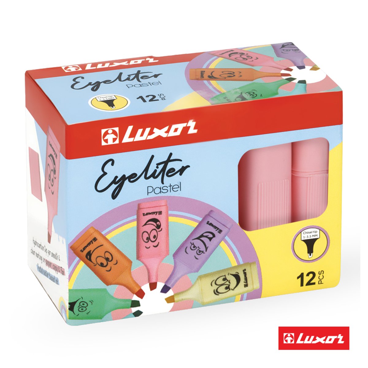 Текстовыделители Luxor «Eyeliter Pastel» пастельный розовый, 1-5мм