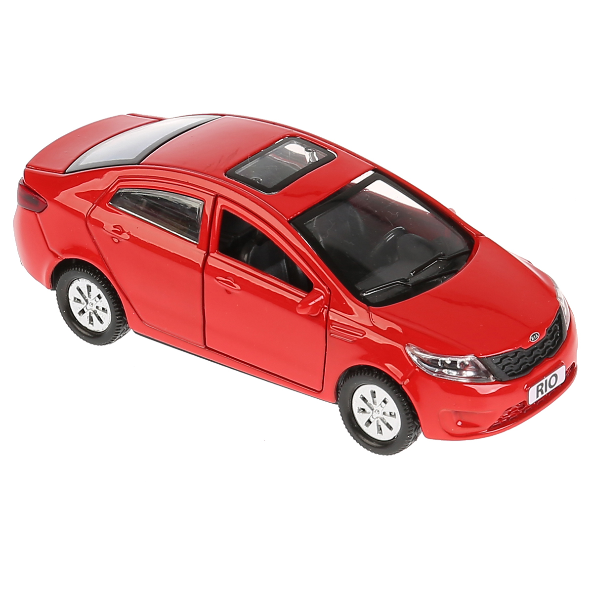 Машина игрушечная Технопарк «Kia Rio», KIA, металл., 12см, красный, инерционная, с подвижными элементами