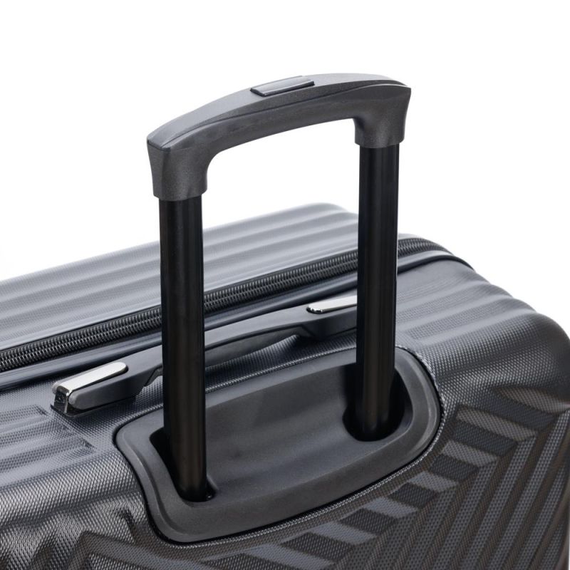Чемодан TORBER Lama, черный, ABS-пластик, 43×25.5×67см, 62 л, T1919M-Black