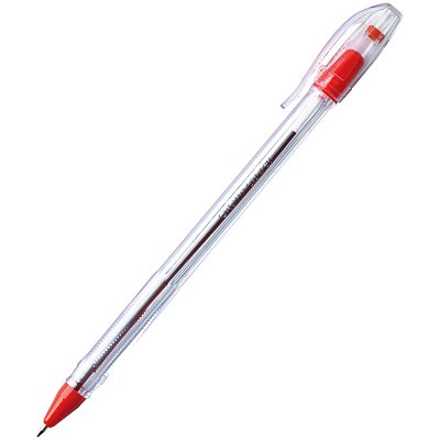 Ручка шариковая Crown «Oil Jell» красная, 0.7мм, штрих-код