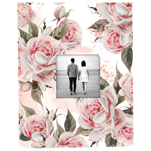 Фотоальбом BRAUBERG «Flowery love» на 200 фото 10×15 см, твердая обложка, окно под фото