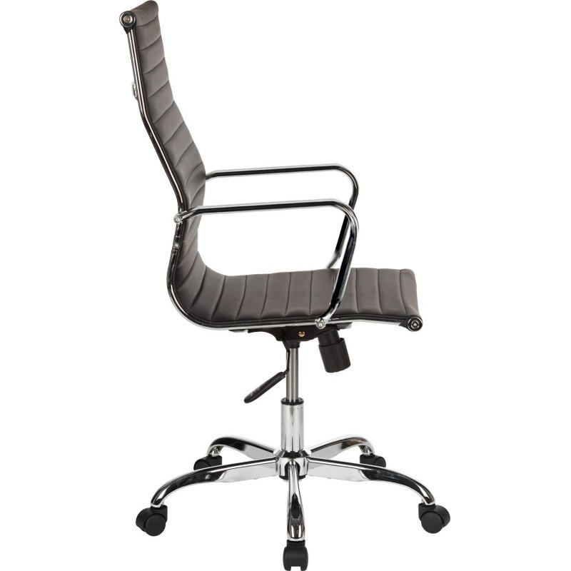 Кресло для руководителя Easy Chair 711 TPU черное (искуственная кожа/хромированный метал)