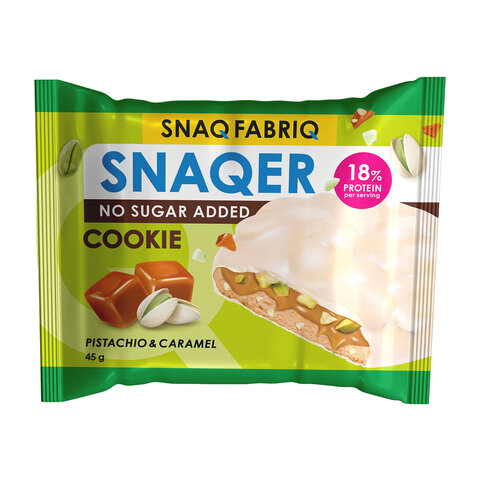 Печенье SNAQ FABRIQ «Фисташка и карамель» без сахара 45 г, шоу-бокс