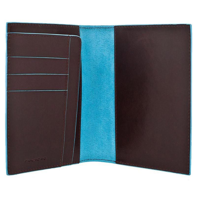 Обложка для паспорта Piquadro Blue Square из натуральной кожи коричневого цвета (PP1660B2/MO)