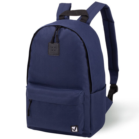 Рюкзак BRAUBERG POSITIVE универсальный, потайной карман, «Dark blue», 42×28х14 см