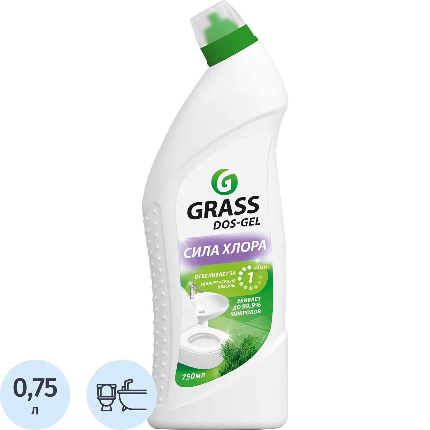 превью Средство для сантехники чистящее Grass Dos-Gel 0.75 л для уборки туалета и ванной