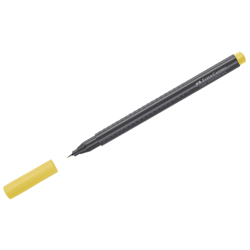 превью Ручка капиллярная Faber-Castell «Grip Finepen» желтая, 0.4мм, трехгранная