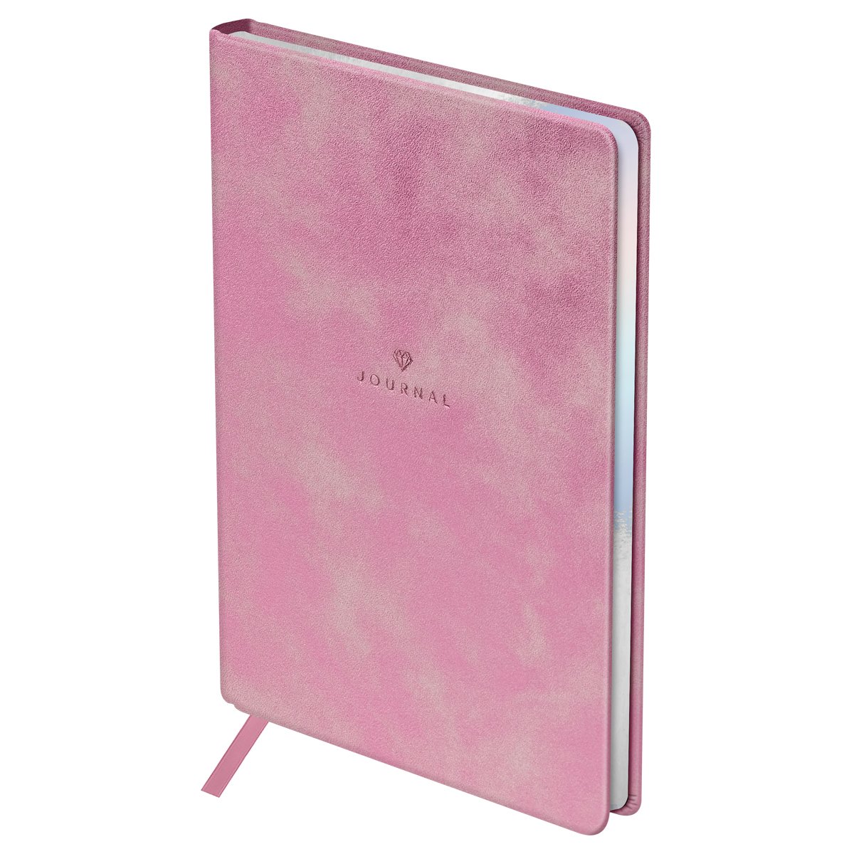 превью Ежедневник недатированный, А5, 136л., кожзам, BG «Shimmer. Pink», розовый, голографический срез