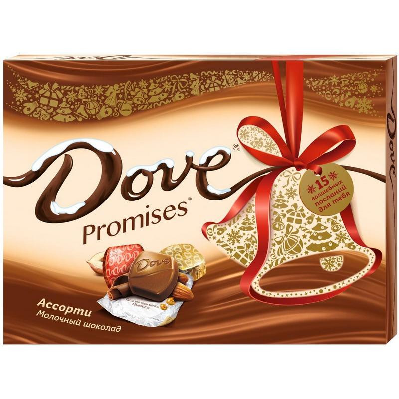 Шоколад Dove promisses ассорти молоч. шоколада с посланием 120г