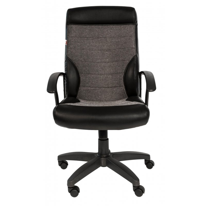 Кресло для руководителя Easy Chair 639 TPU серое/черное (экокожа/ткань/пластик)